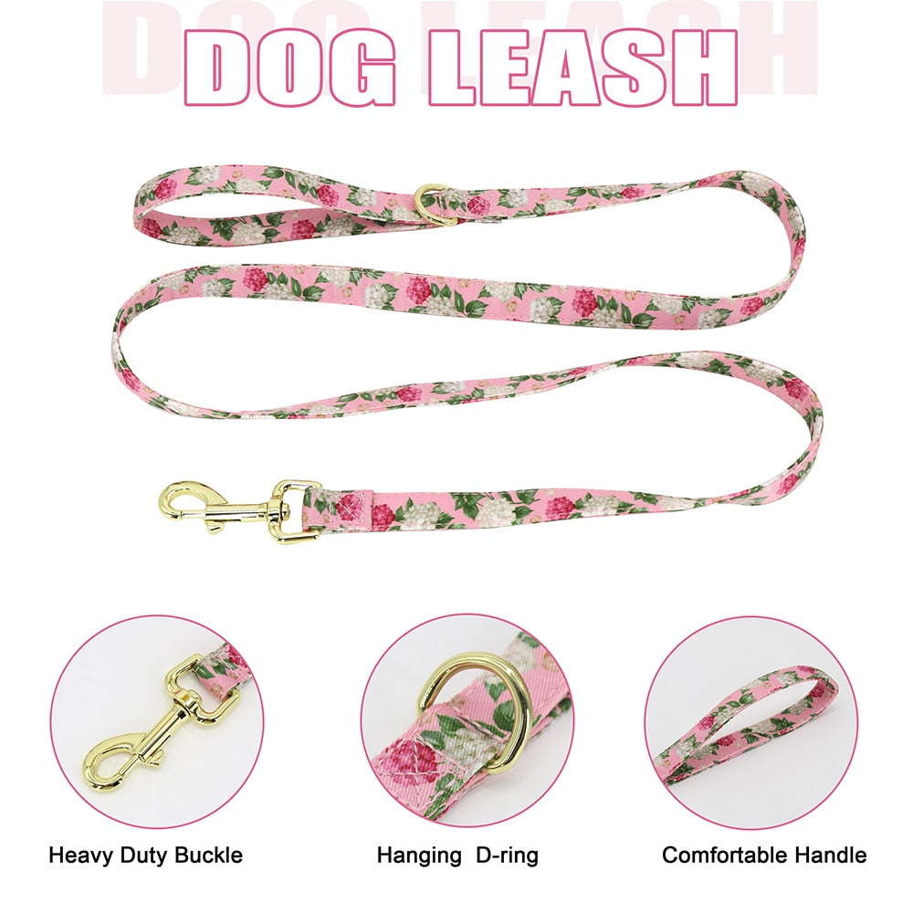 Floral Collection Dog Harness Set